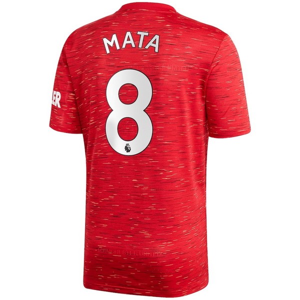 Camiseta Manchester United NO.8 Mata 1ª Kit 2020 2021 Rojo